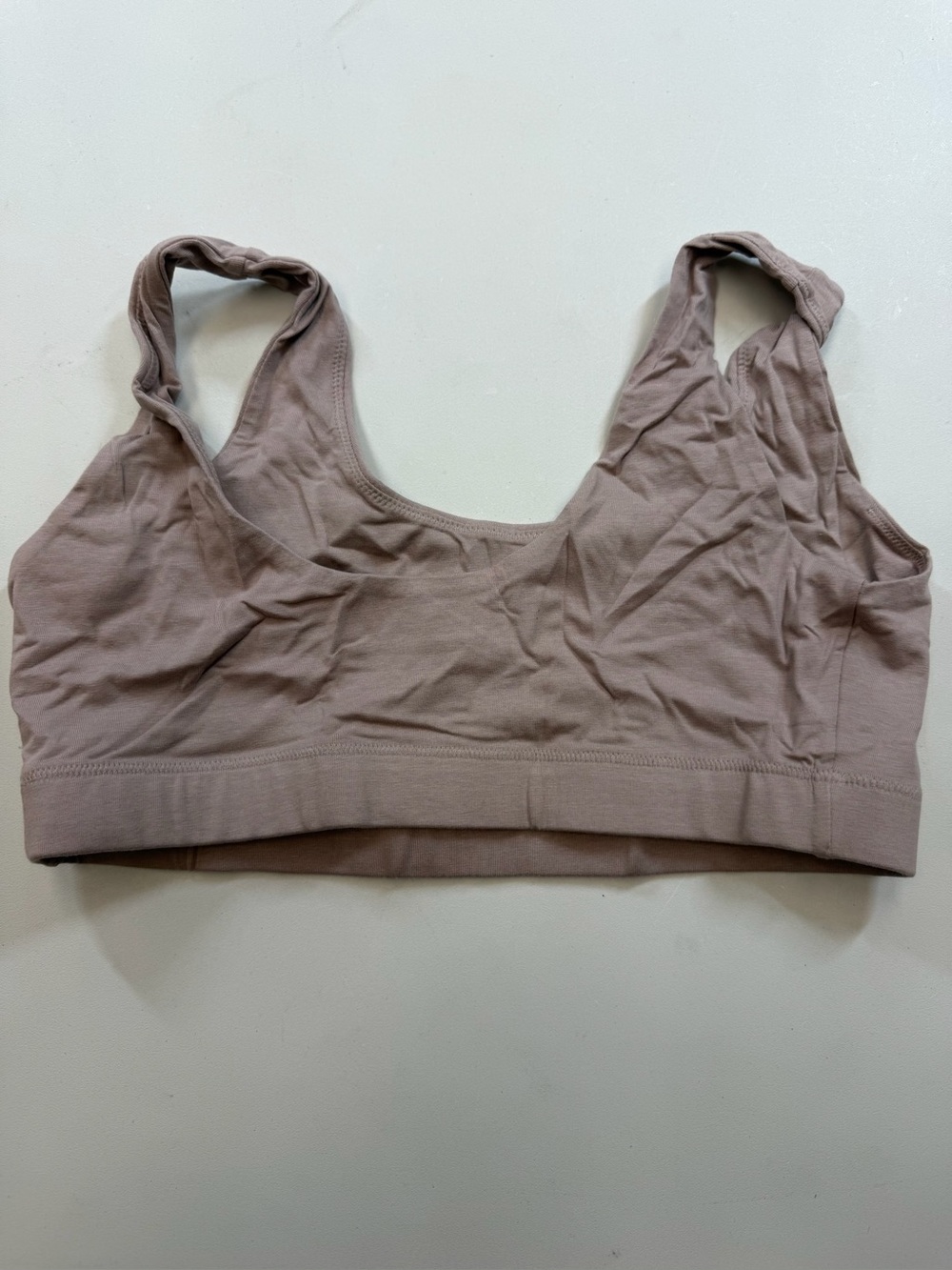 NWOT QUINCE 2 Pack Organic Cotton Tank Bralettes Large Mink 1063 - Picture 7 of 11